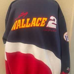 Vintage NASCAR Rusty Wallace Miller Lite light racing sweatshirt XXL